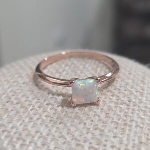 Elegant Opal Ring in Rose Gold